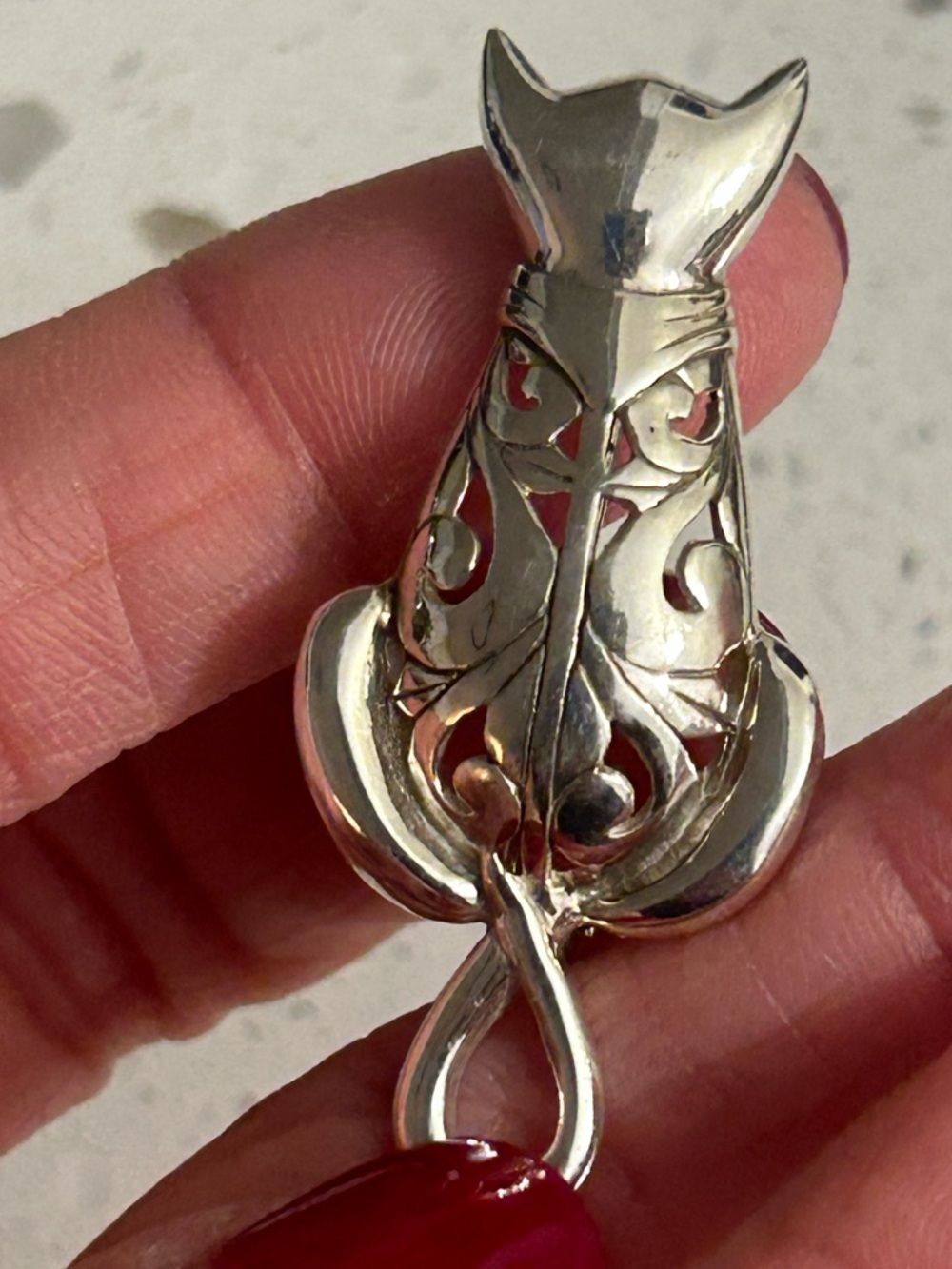 Stunning Sterling Jezlaine cat brooch or pendant ❣️